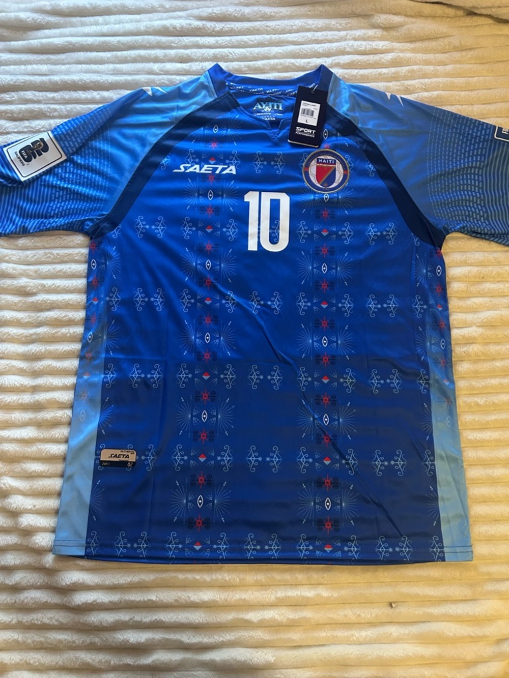 SAETA Haiti #10 Blue Soccer Jersey (Bellegarde)